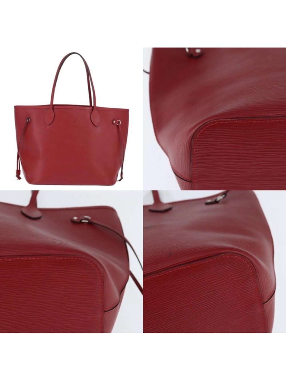 Louis Vuitton red Epi Leather Tote